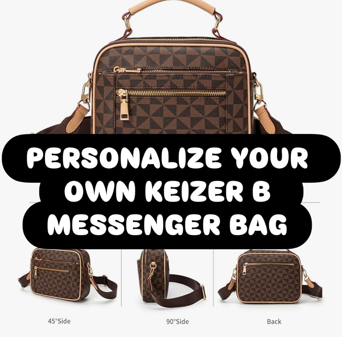 Customize your own Keizer B messenger crossbody bag