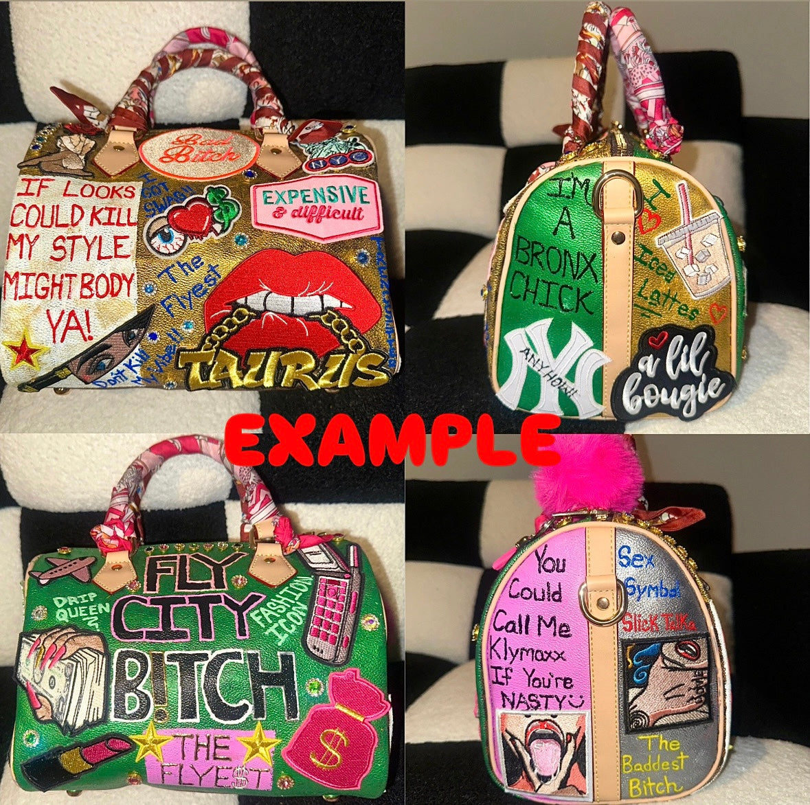 PERSONALIZE YOUR OWN KEIZER B CUSTOM MADE SPEEDY HANDBAG
