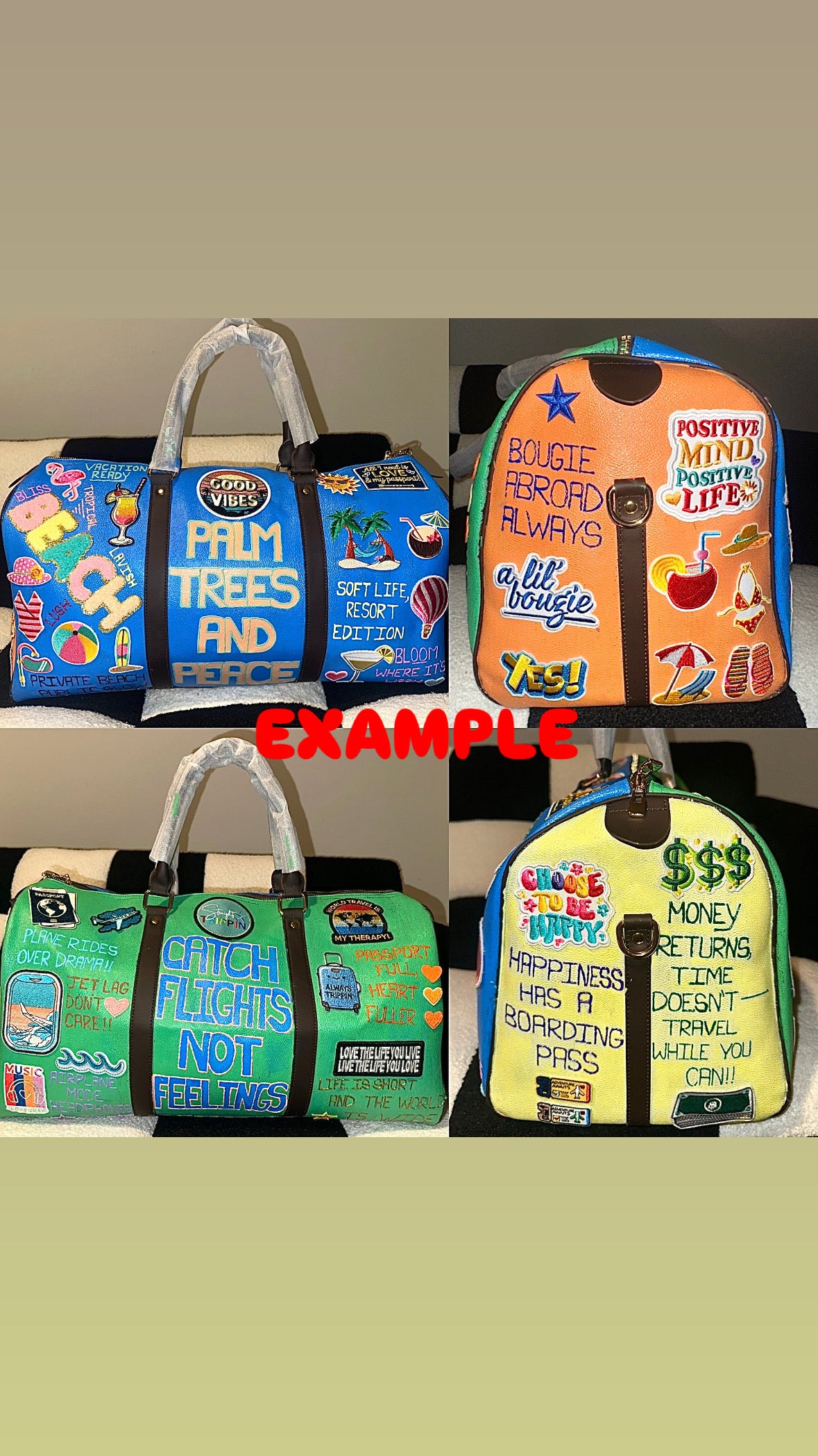 PERSONALIZE YOUR OWN KEIZER B DUFFLE TRAVEL BAG