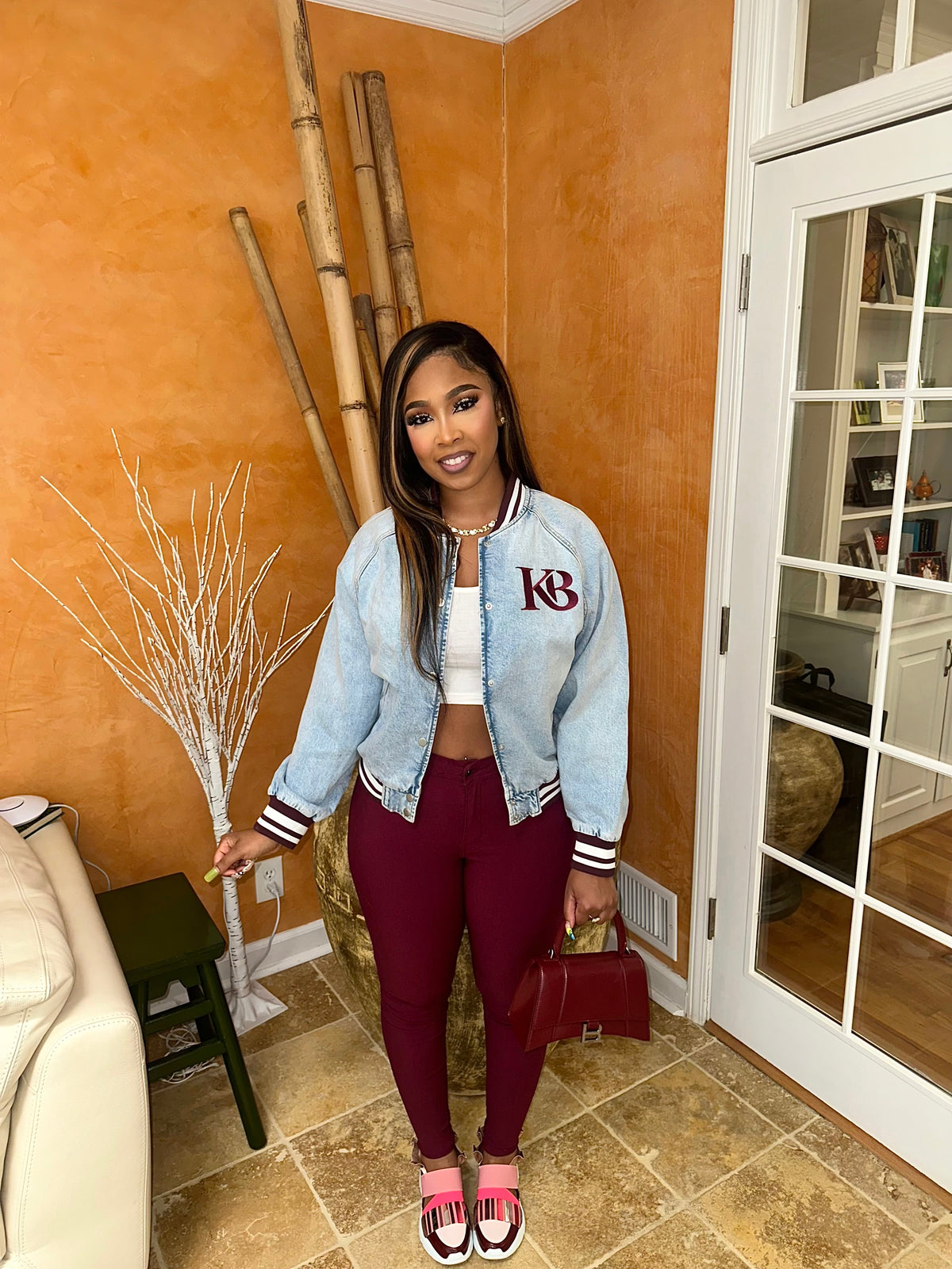 Keizer B Denim Bomber Women Jacket