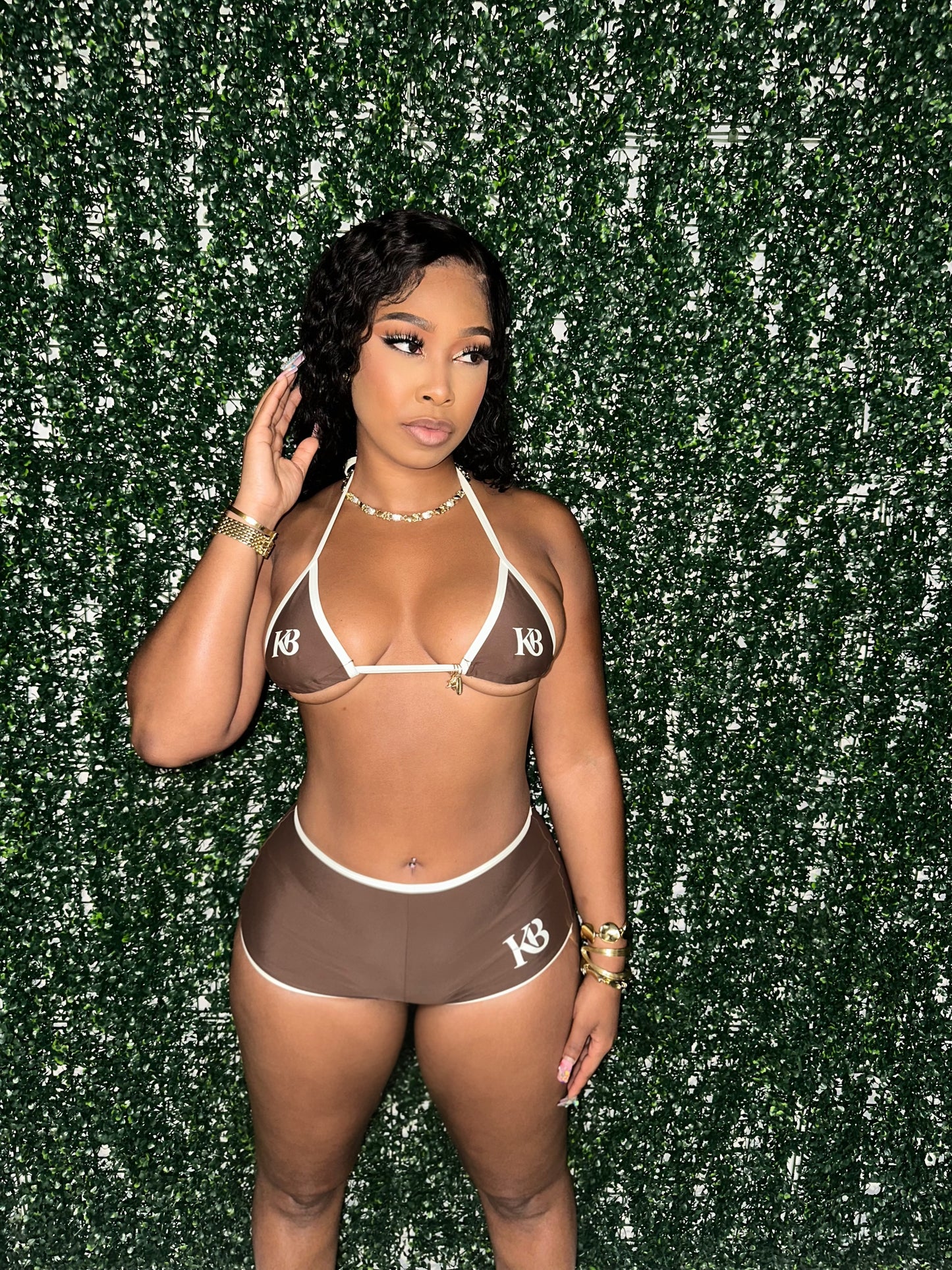 The Brown KB 2PC Bathing Suit