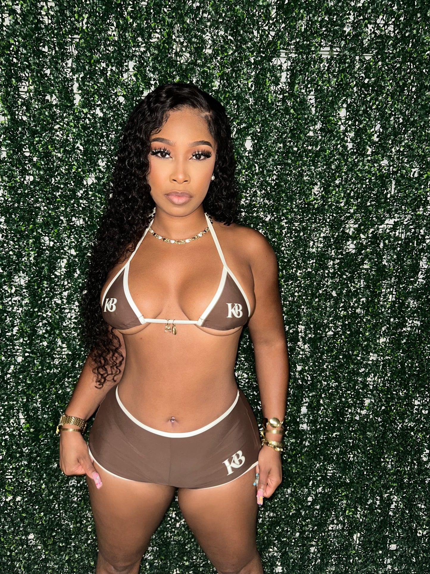 The Brown KB 2PC Bathing Suit