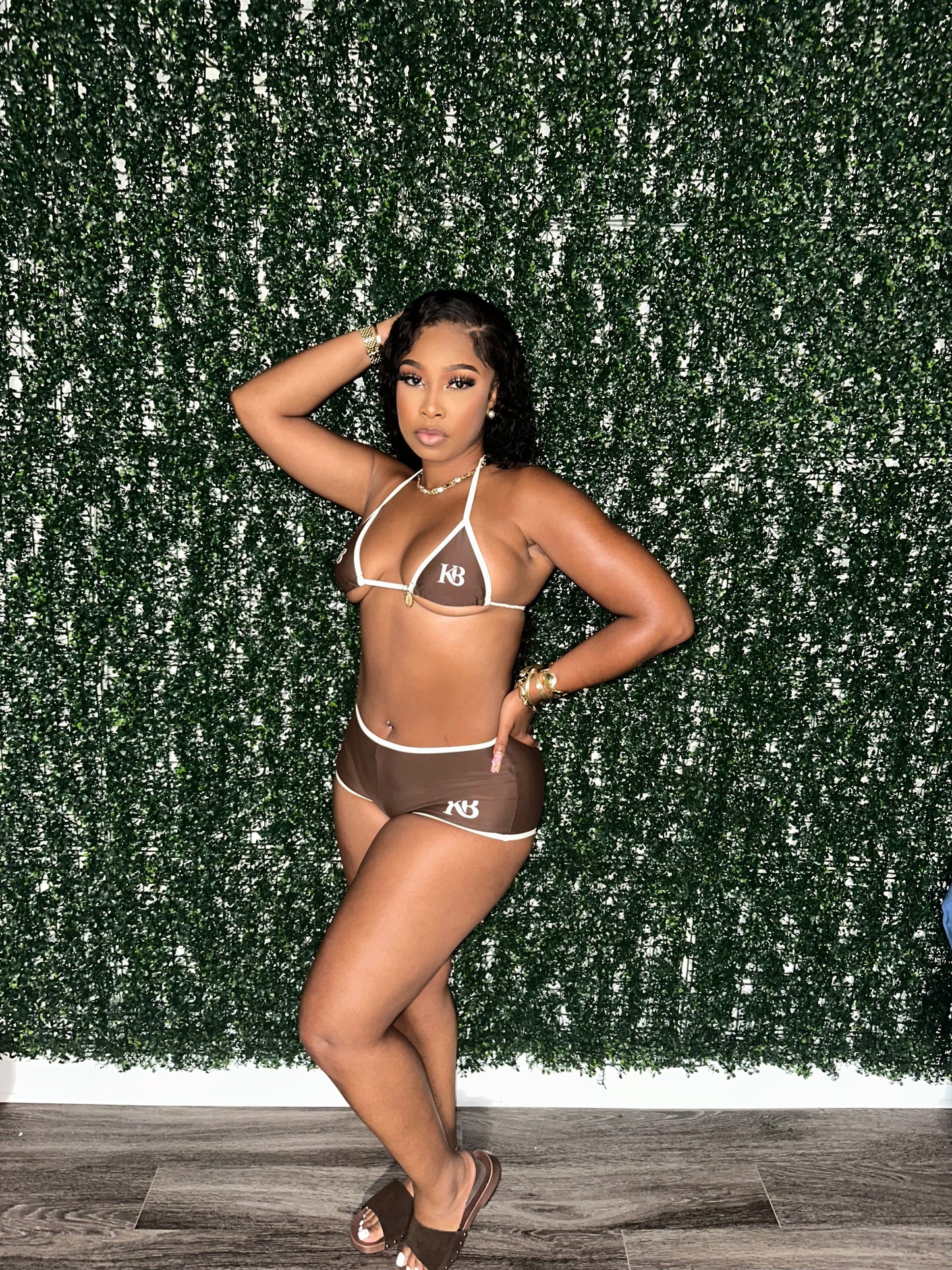 The Brown KB 2PC Bathing Suit