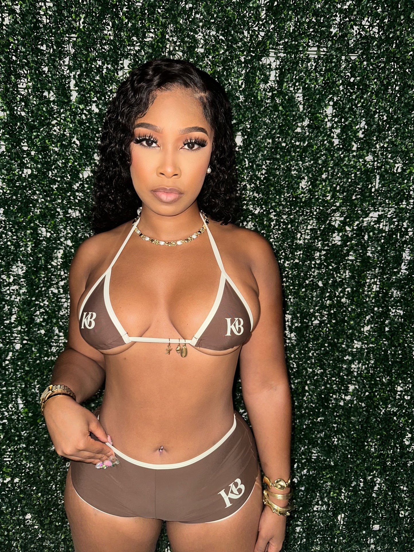 The Brown KB 2PC Bathing Suit
