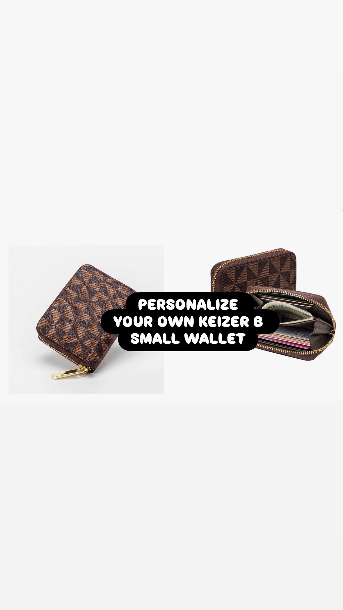 Personalize Your Own Keizer B Custom Made Small Wallet