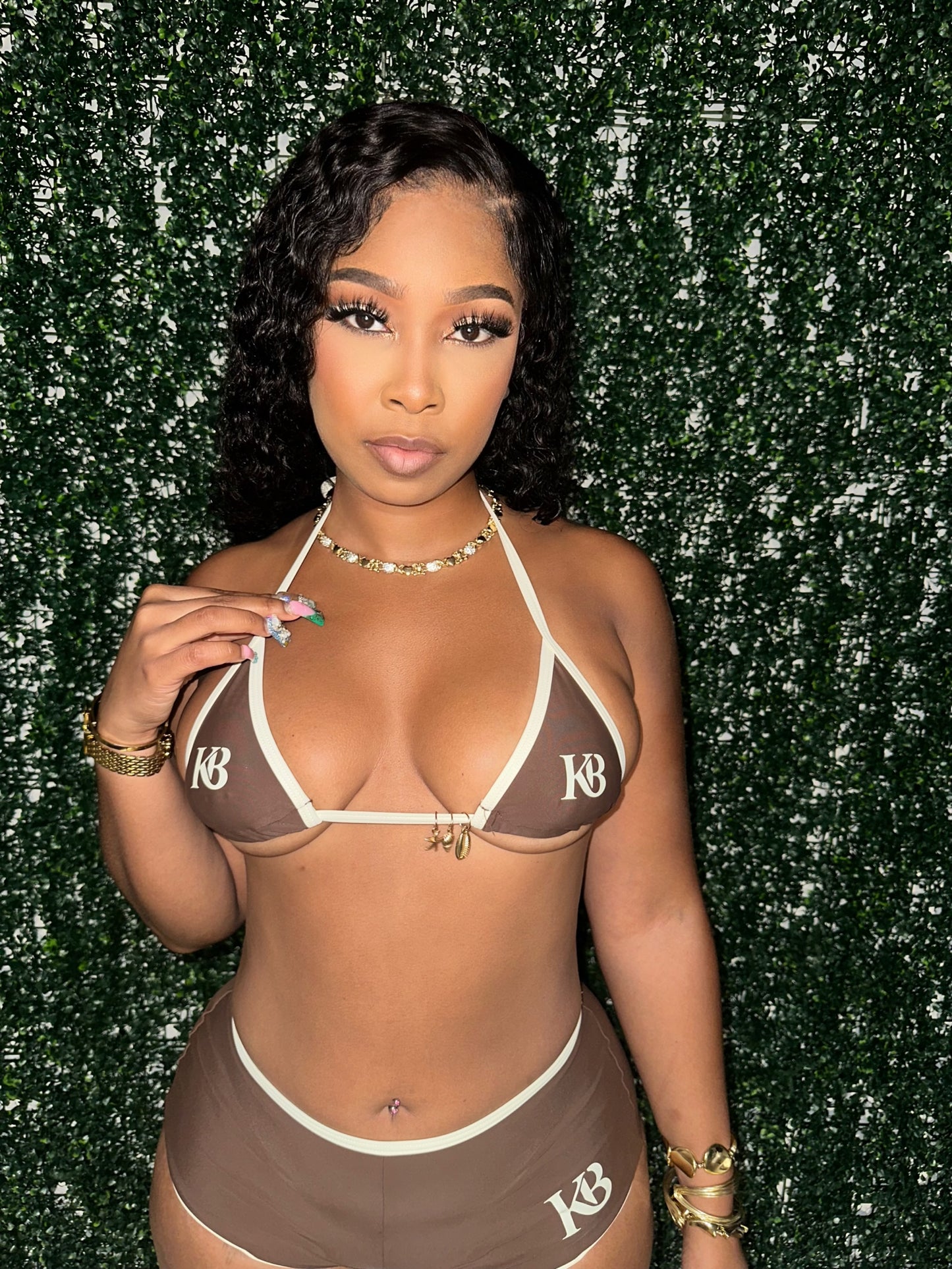The Brown KB 2PC Bathing Suit