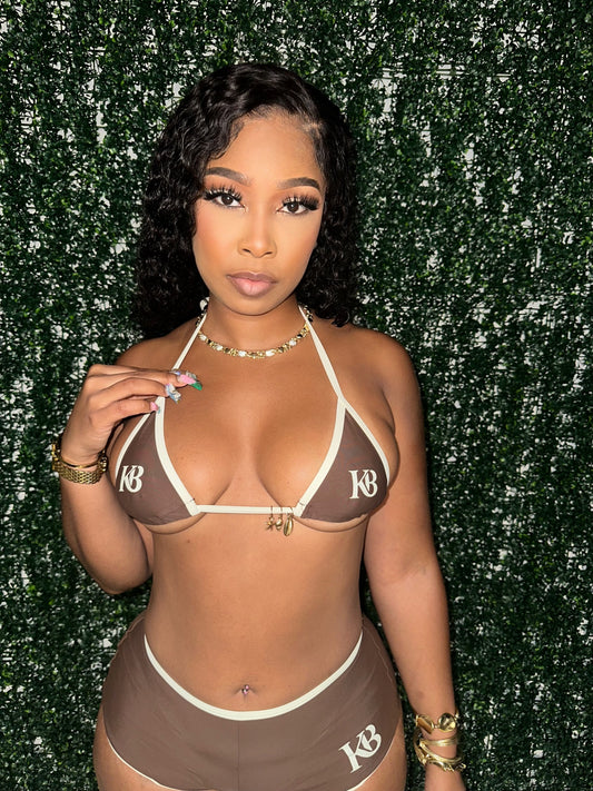 The Brown KB 2PC Bathing Suit