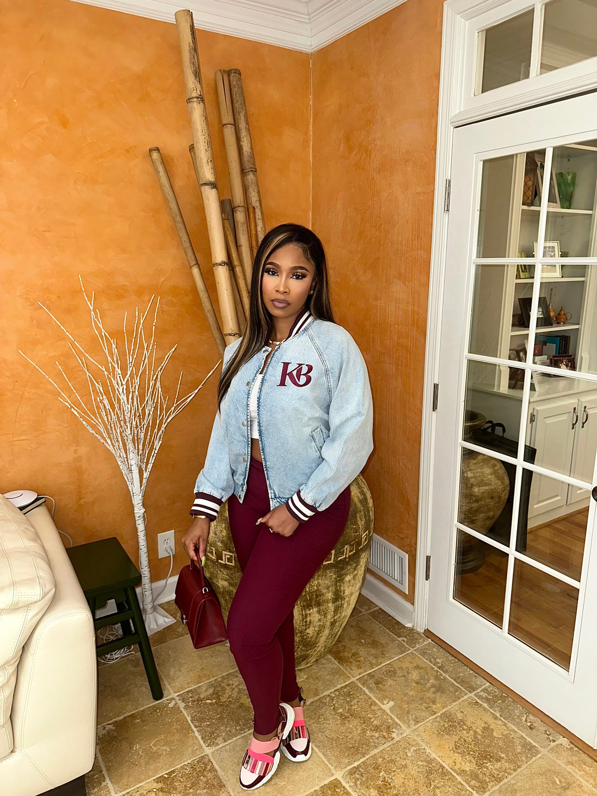 Keizer B Denim Bomber Women Jacket