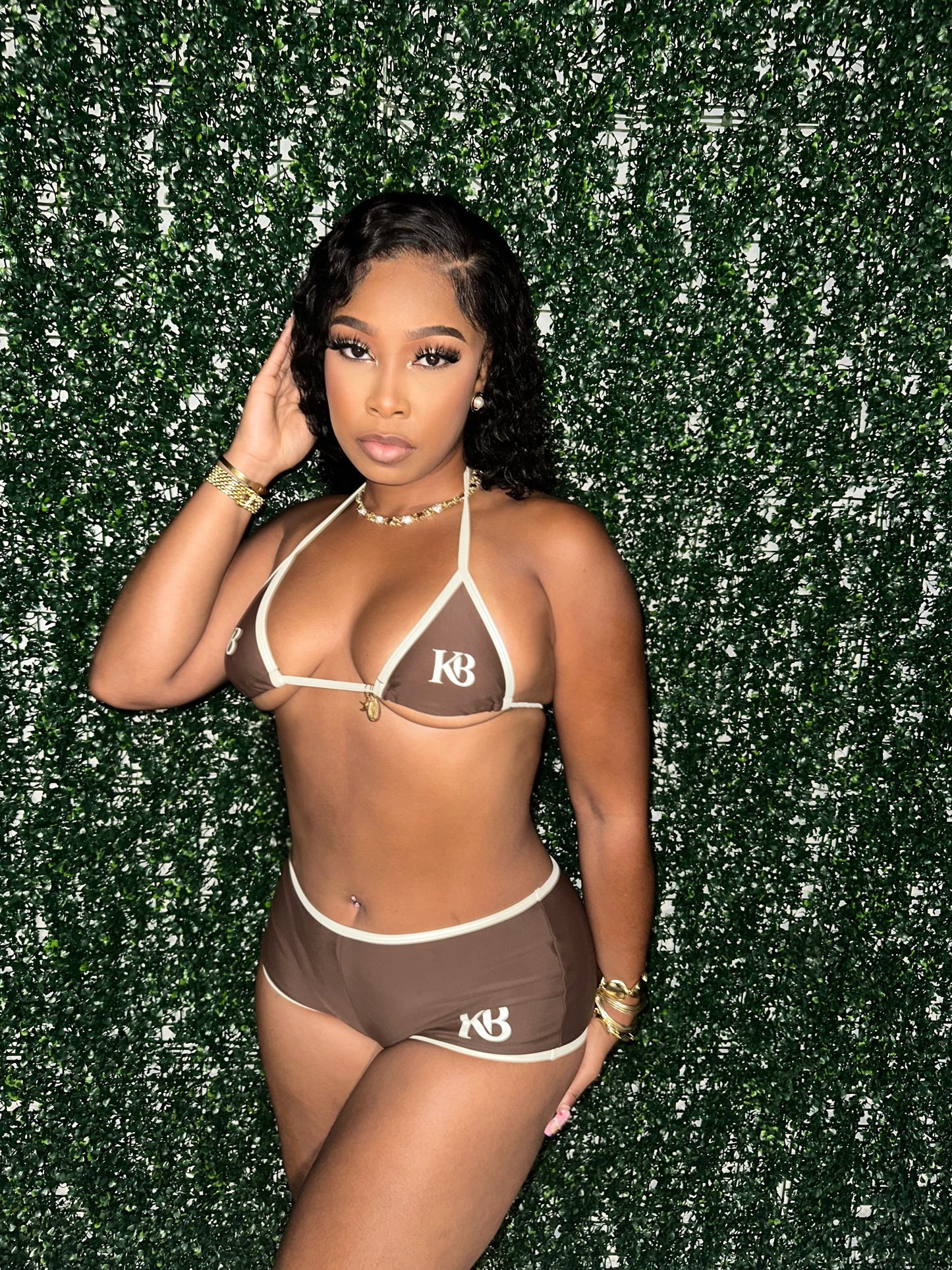 The Brown KB 2PC Bathing Suit