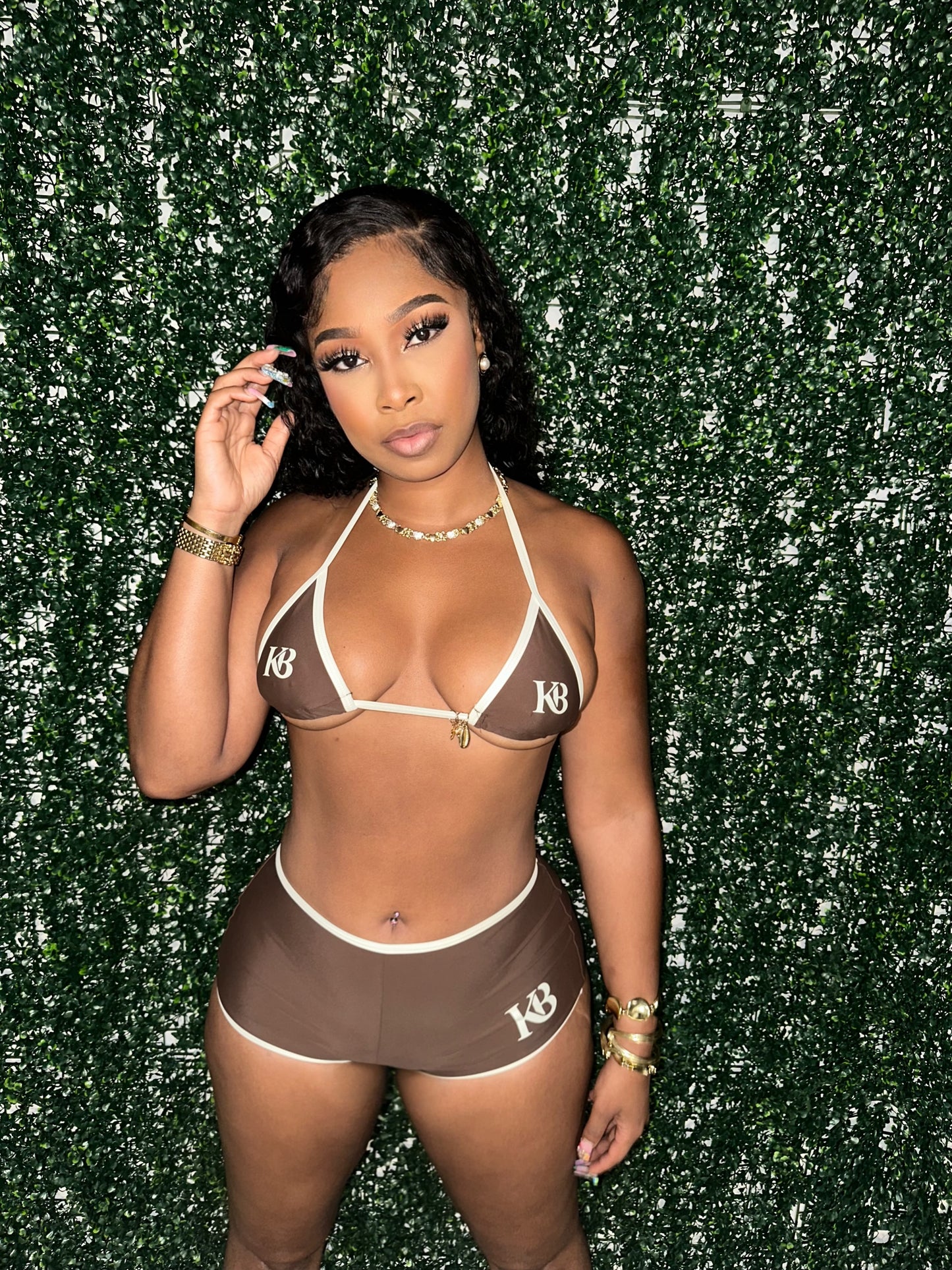 The Brown KB 2PC Bathing Suit
