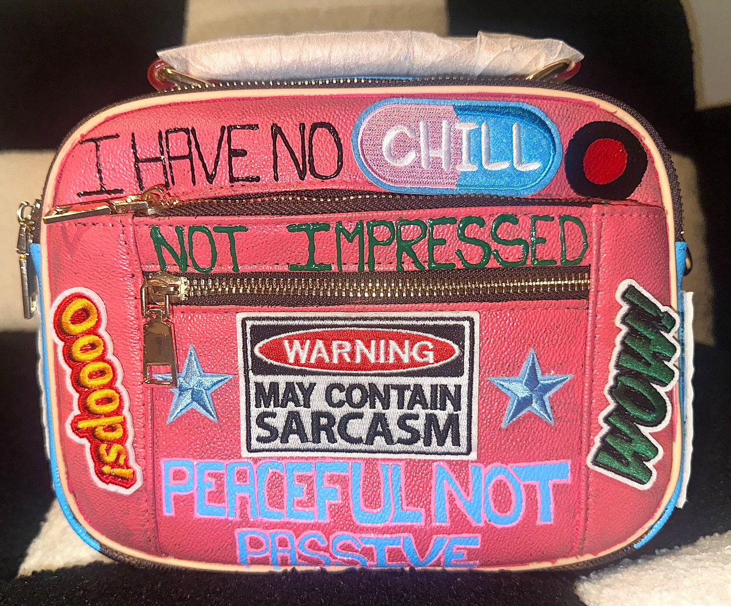 The “Sarcasm” Messenger Crossbody Handbag