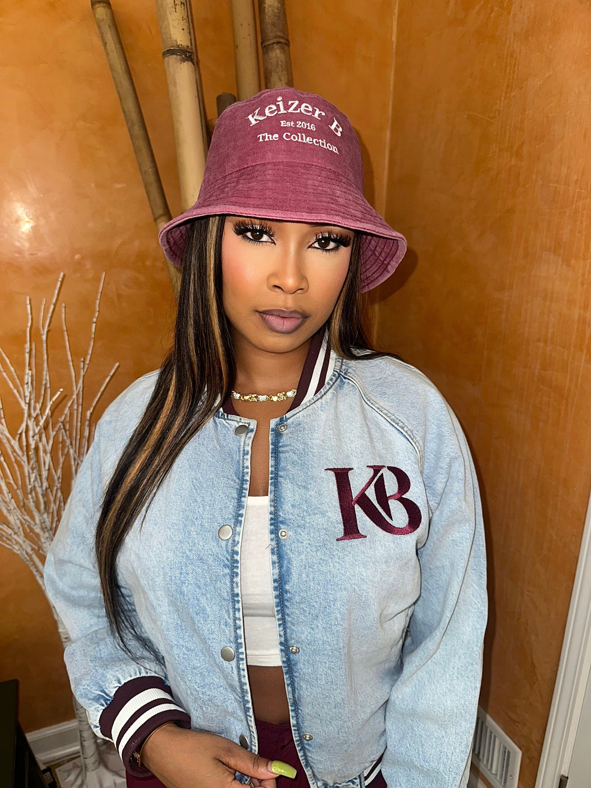 Keizer B Denim Bomber Women Jacket