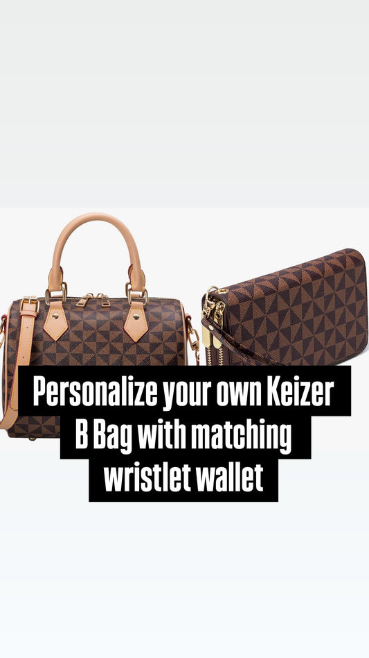 Customize your own Keizer B bag with matching wrislet wallet combo