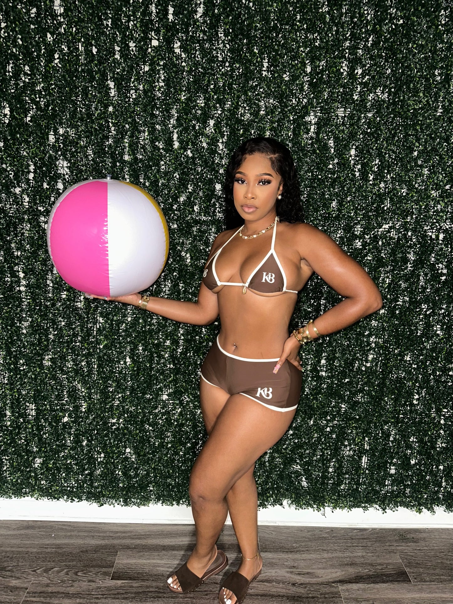 The Brown KB 2PC Bathing Suit