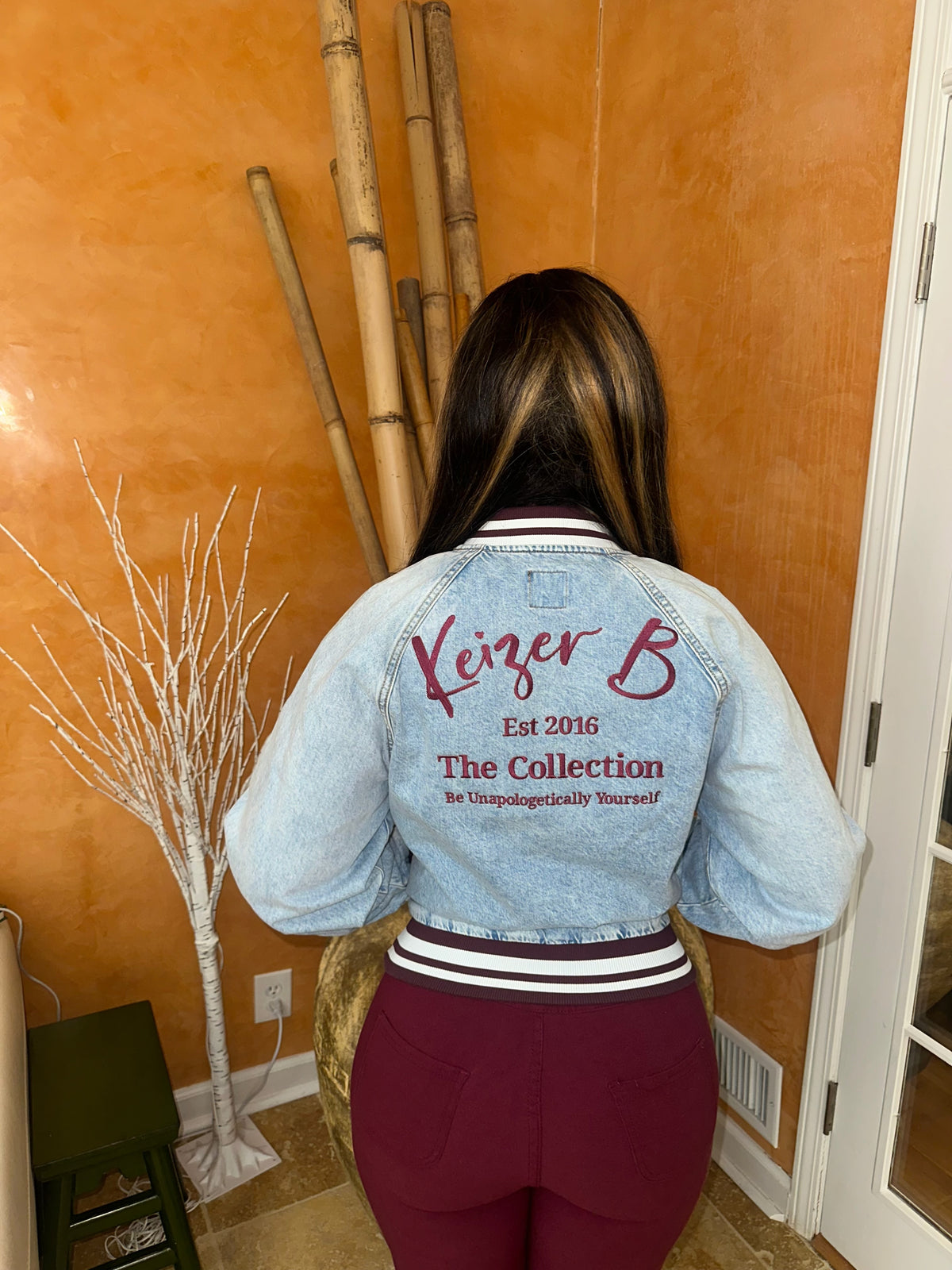 Keizer B Denim Bomber Women Jacket
