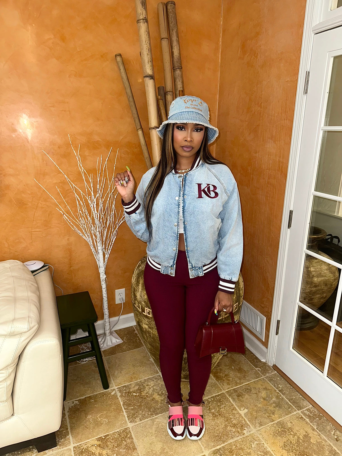 Keizer B Denim Bomber Women Jacket