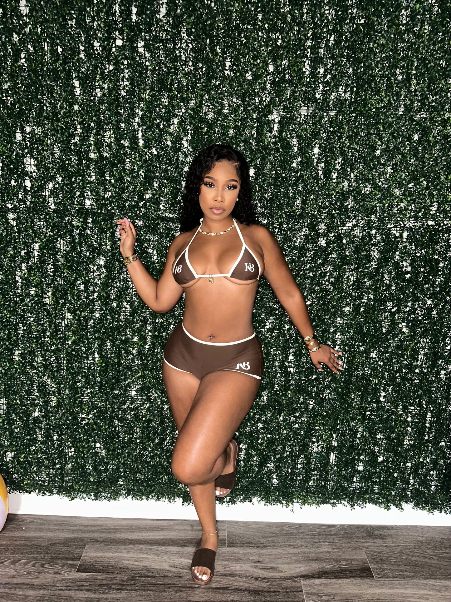 The Brown KB 2PC Bathing Suit