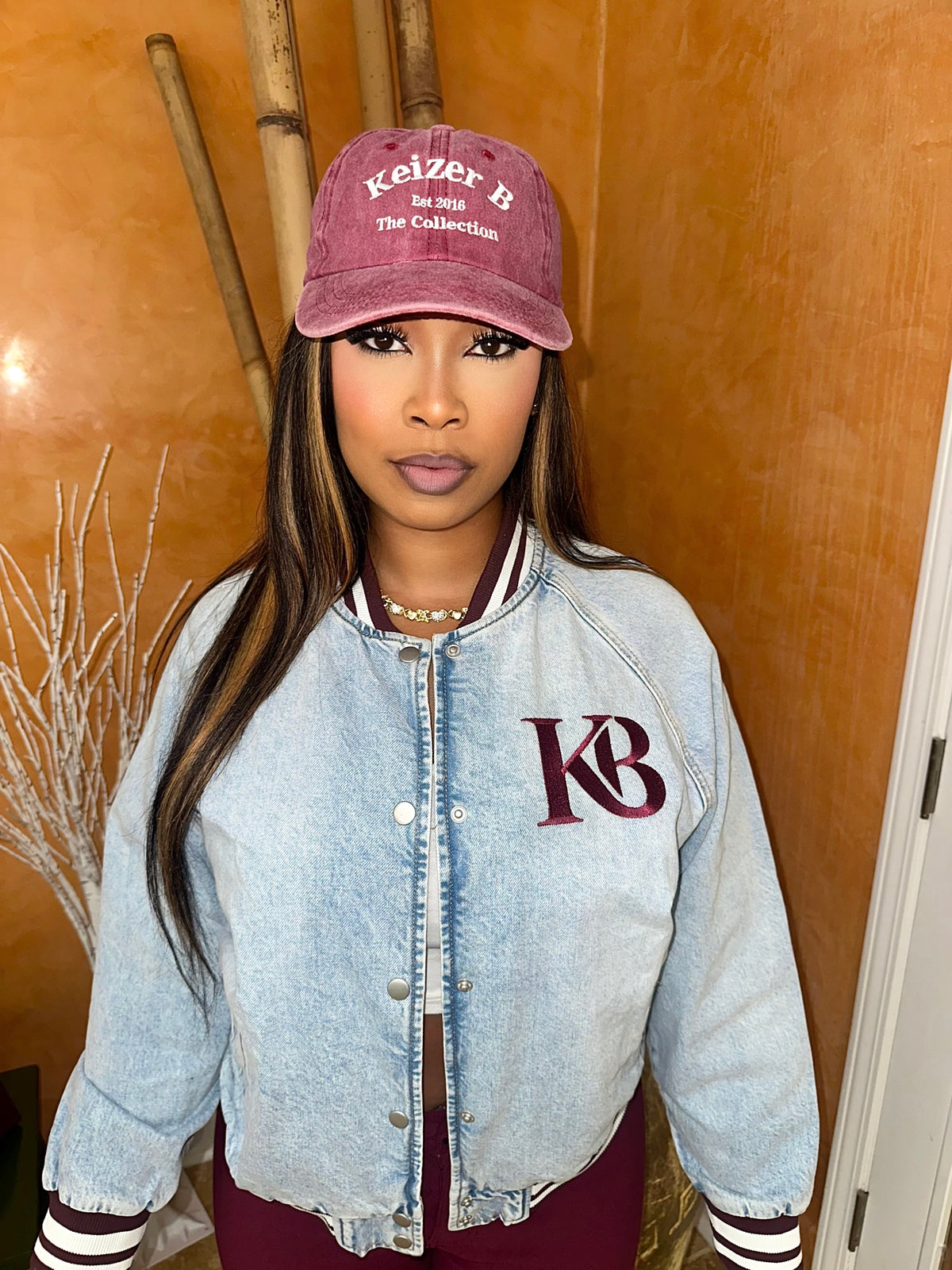 Keizer B Denim Bomber Women Jacket