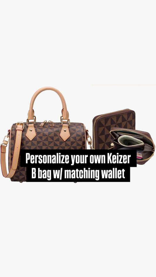 Customize your own Keizer B bag with matching wallet combo