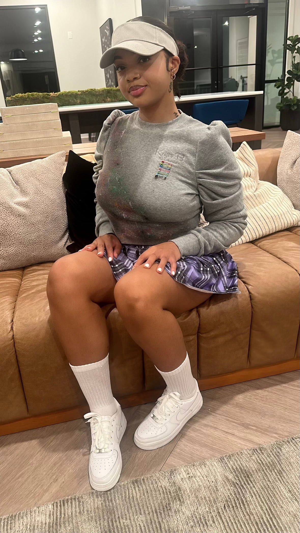 The Gray “Galaxy” Puffy Shoulder Sweater