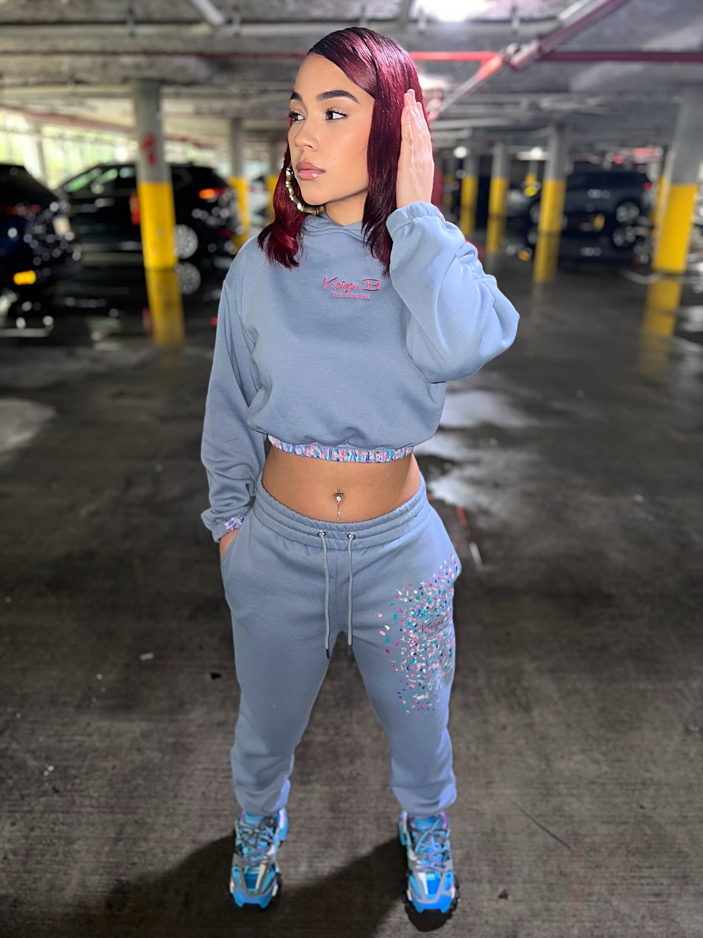 The “Hard In The Paint” Sweatsuit (Blue)