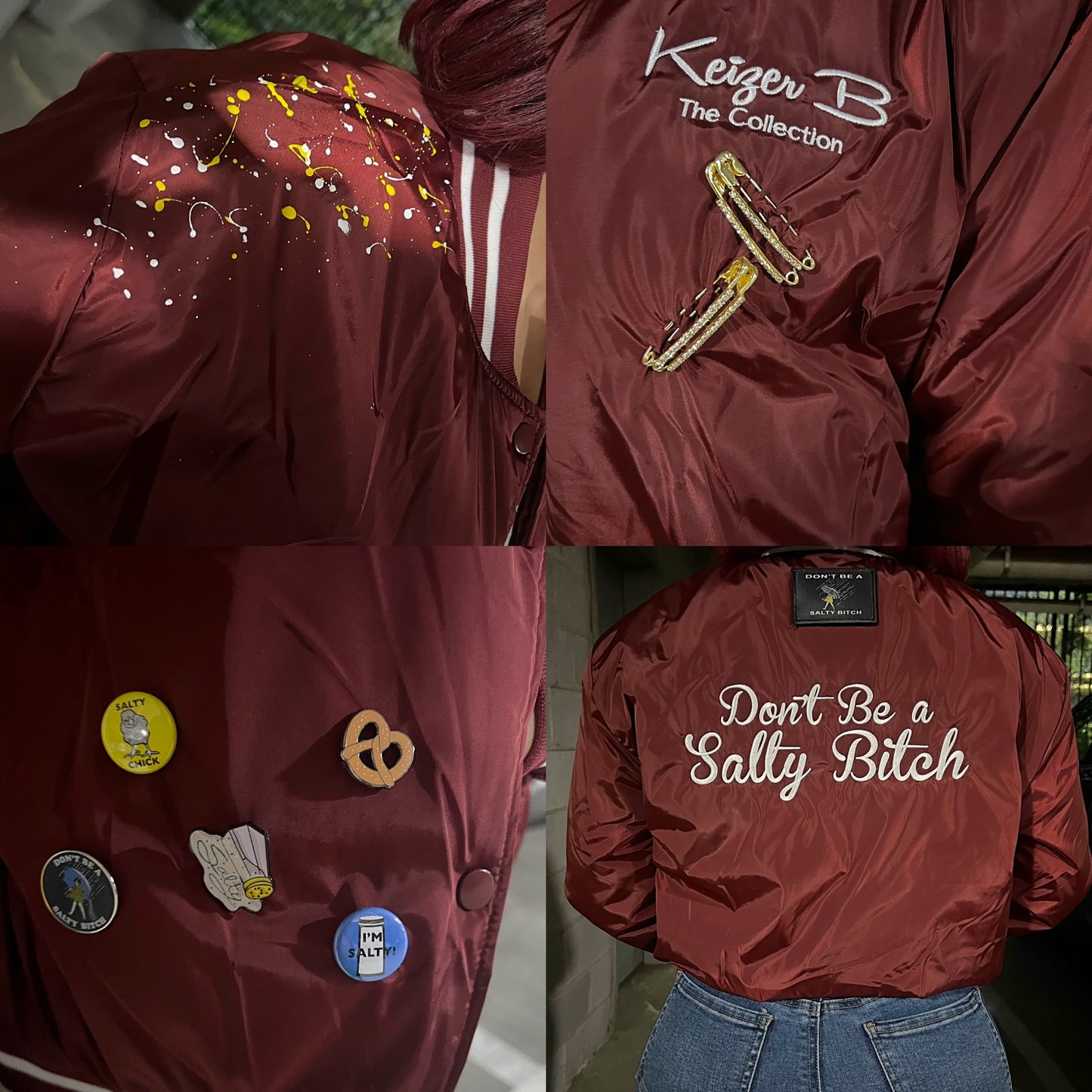 The “Don’t Be A Salty Bitch” Bomber Jacket (3 colors)